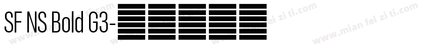 SF NS Bold G3字体转换